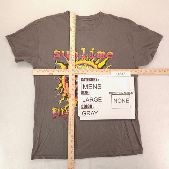 Sublime Band Short Sleeve Crew Neck Graphic T Shirt Mens Size Large L Gray - Picture 5 of 9